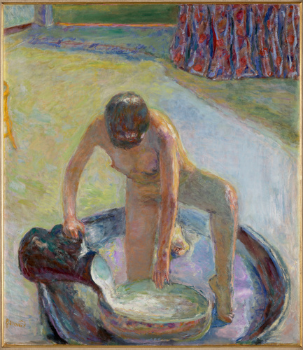Pierre Bonnard - Nu accroupi au tub}